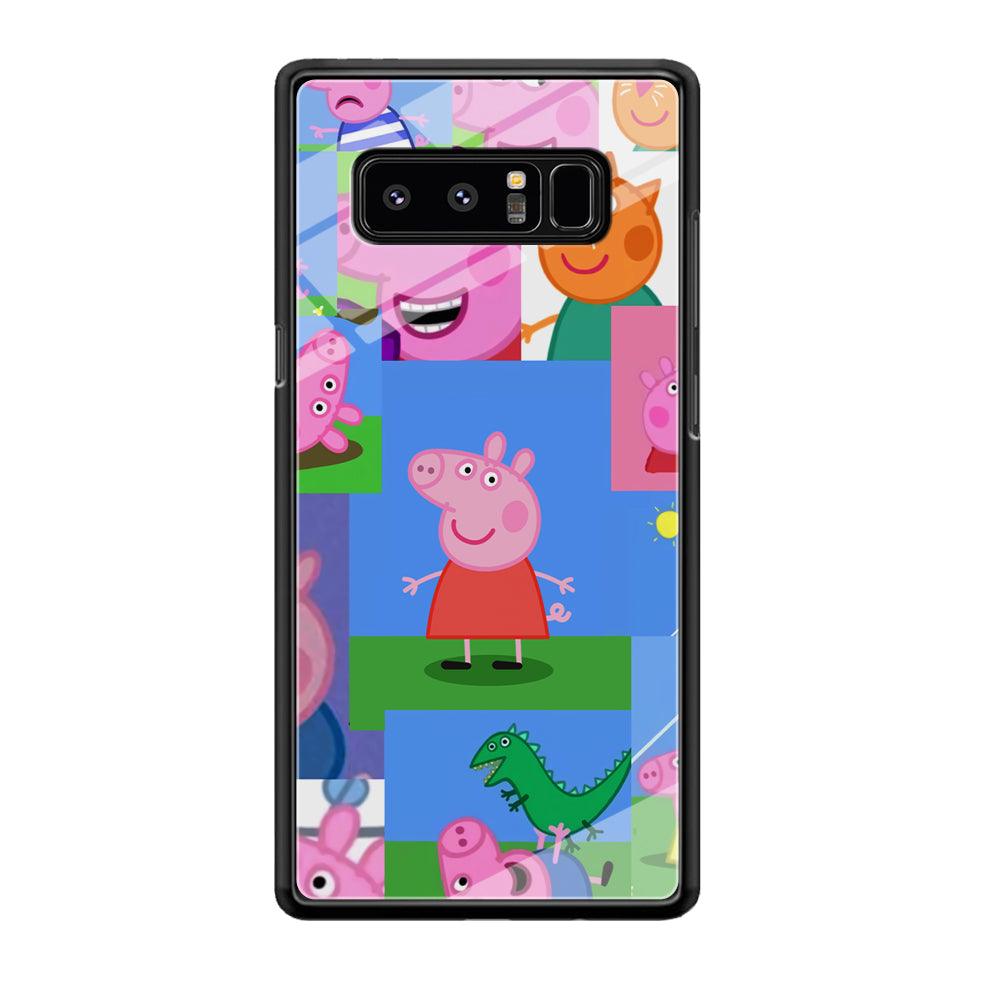 Peppa Pig Smiley Pic Collage Samsung Galaxy Note 8 Case-Oxvistore