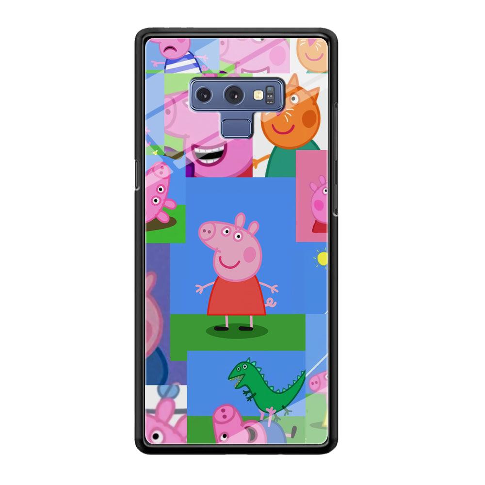 Peppa Pig Smiley Pic Collage Samsung Galaxy Note 9 Case-Oxvistore