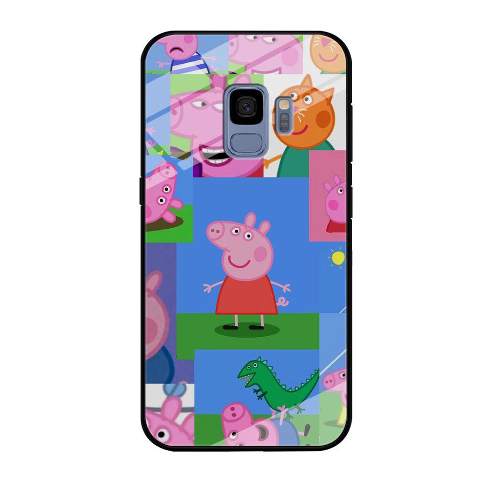 Peppa Pig Smiley Pic Collage Samsung Galaxy S9 Case-Oxvistore