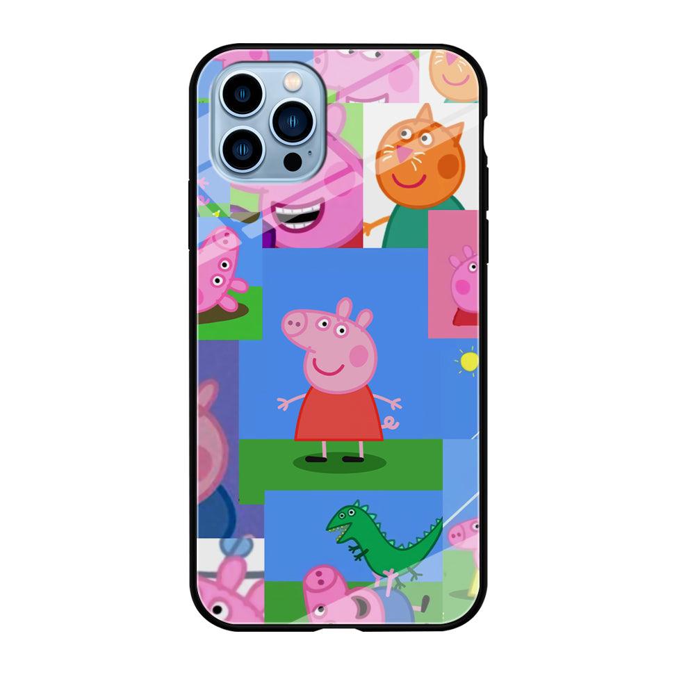 Peppa Pig Smiley Pic Collage iPhone 12 Pro Max Case-Oxvistore