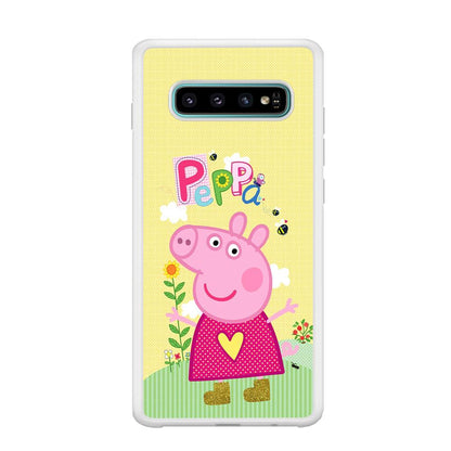 Peppa Pig Sunday Gardening Samsung Galaxy S10 Plus Case-Oxvistore