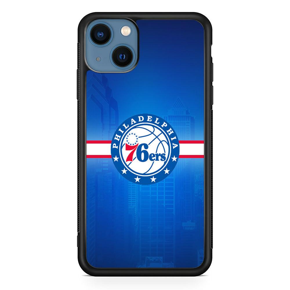 Philadelphia 76ers Bluish Shadow iPhone 15 Plus Case-Oxvistore