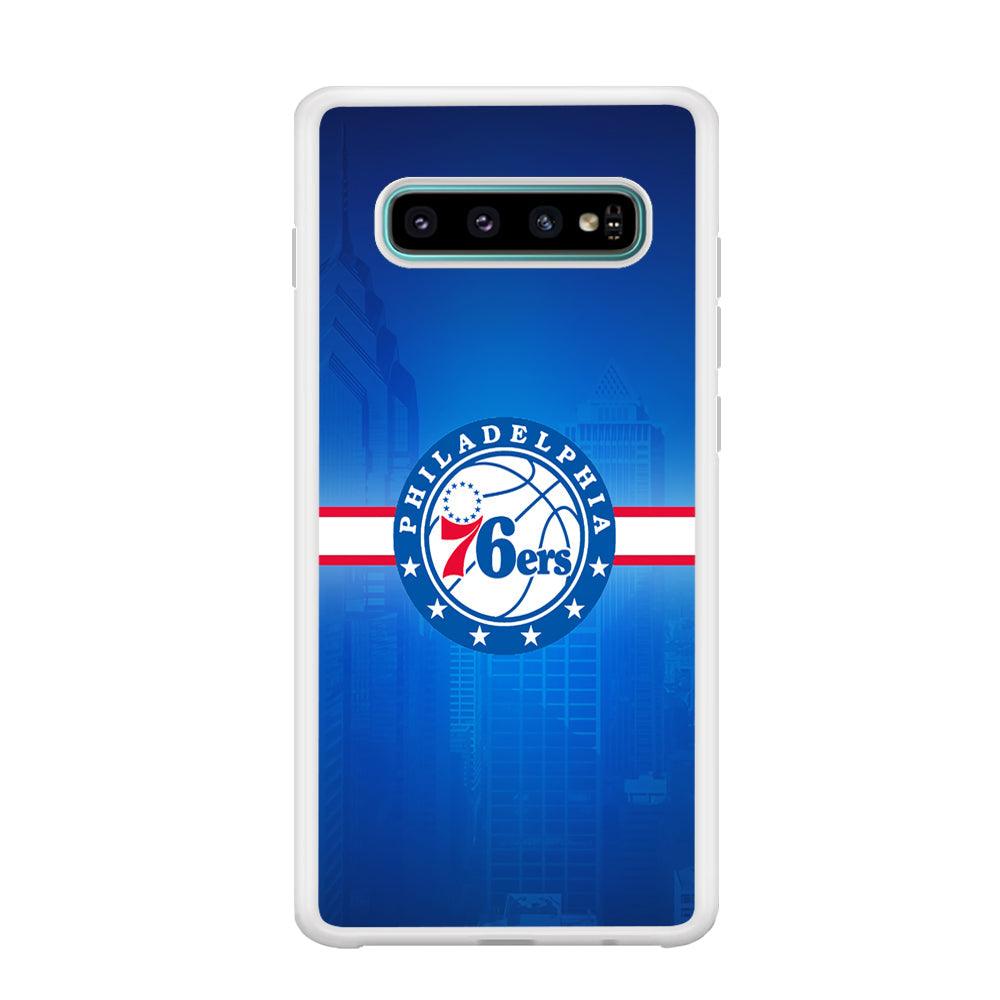 Philadelphia 76ers Bluish Shadow Samsung Galaxy S10 Case-Oxvistore