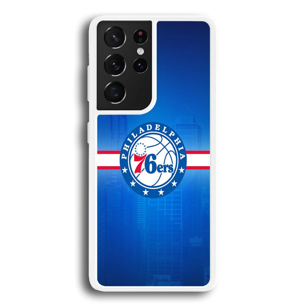 Philadelphia 76ers Bluish Shadow Samsung Galaxy S21 Ultra Case-Oxvistore