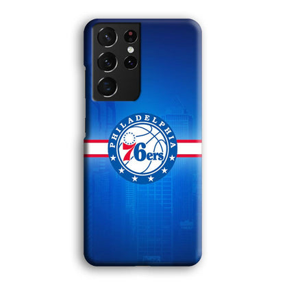 Philadelphia 76ers Bluish Shadow Samsung Galaxy S21 Ultra Case-Oxvistore