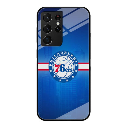 Philadelphia 76ers Bluish Shadow Samsung Galaxy S21 Ultra Case-Oxvistore