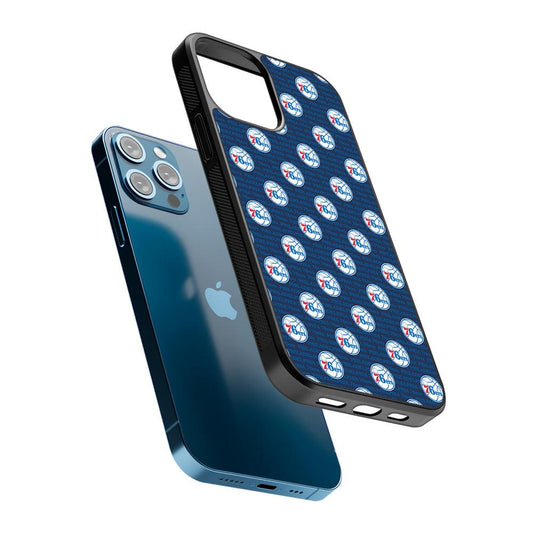 Philadelphia 76ers Pattern 2D Rubber Phone Case-Oxvistore