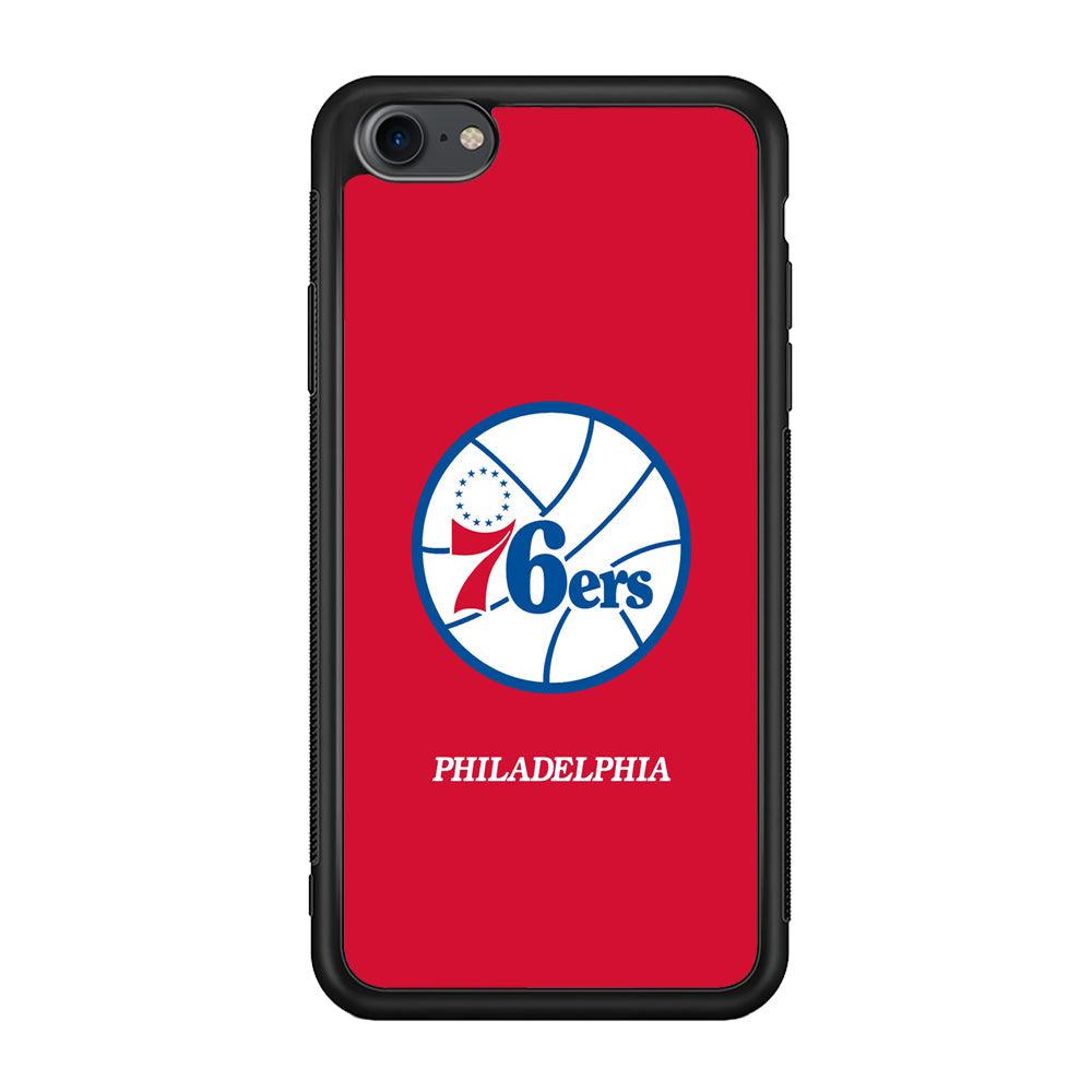Philadelphia 76ers The Red Soul iPhone 7 Case-Rubber Black (2D Case)-Oxvistore