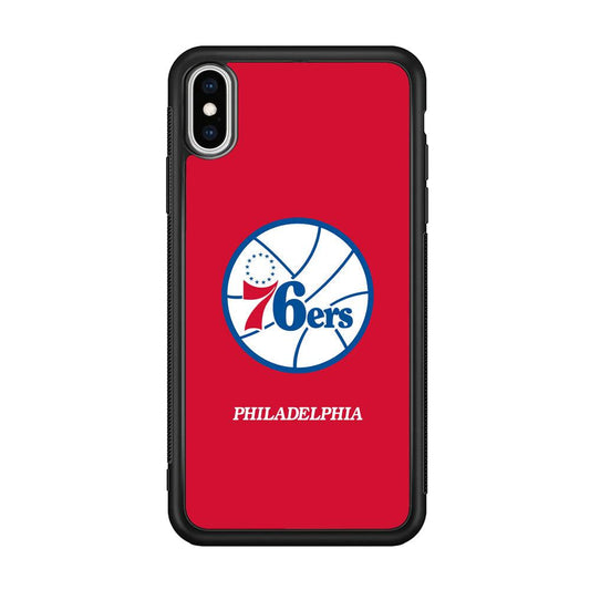 Philadelphia 76ers The Red Soul iPhone X Case-Rubber Black (2D Case)-Oxvistore