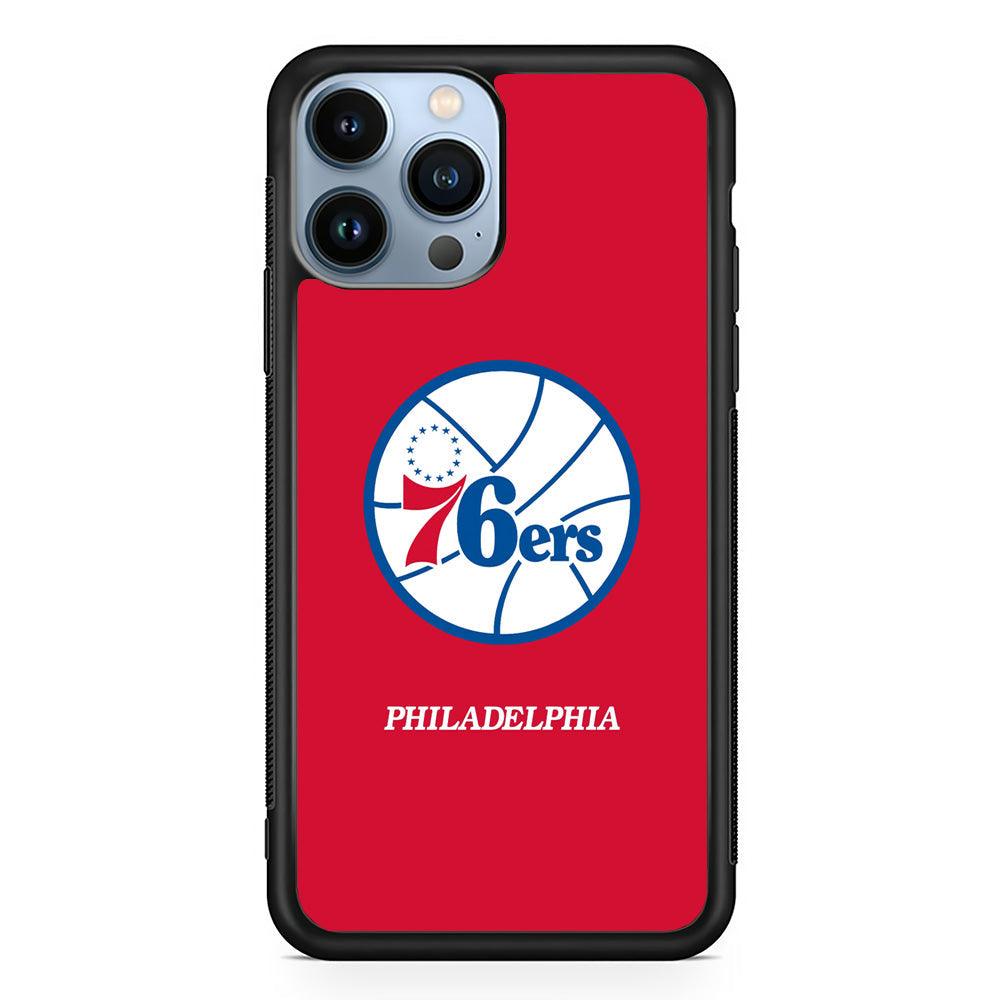 Philadelphia 76ers The Red Soul iPhone 13 Pro Max Case-Rubber Black (2D Case)-Oxvistore