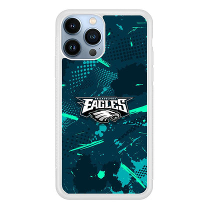 Philadelphia Eagles Abstract Bold Green iPhone 15 Pro Case-Oxvistore