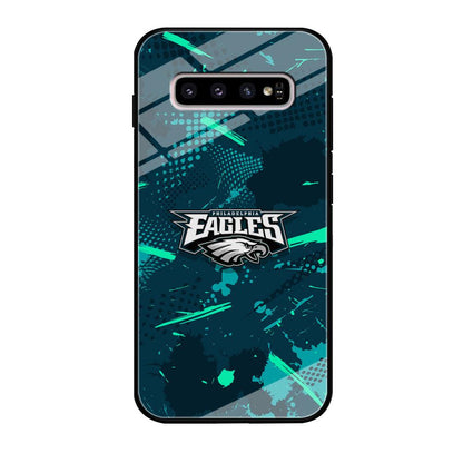 Philadelphia Eagles Abstract Bold Green Samsung Galaxy S10 Plus Case-Oxvistore