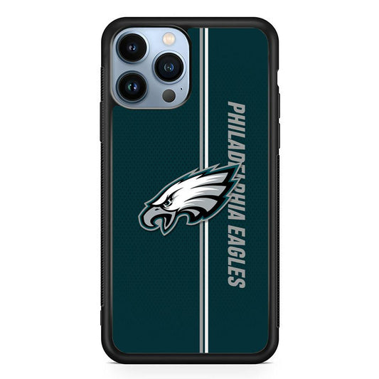 Philadelphia Eagles Stare of Faith iPhone 13 Pro Max Case-Rubber Black (2D Case)-Oxvistore