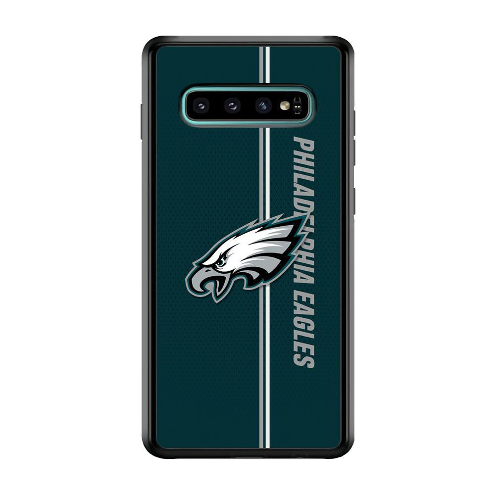 Philadelphia Eagles Stare of Faith Samsung Galaxy S10 Plus Case-Rubber Black (2D Case)-Oxvistore