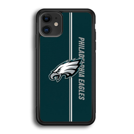 Philadelphia Eagles Stare of Faith iPhone 11 Case-Rubber Black (2D Case)-Oxvistore