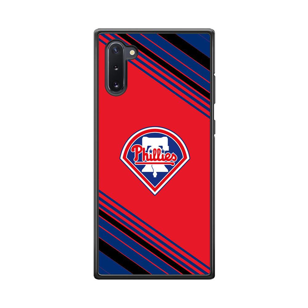 Philadelphia Phillies Increase The Beat Samsung Galaxy Note 10 Case-Rubber Black (2D Case)-Oxvistore