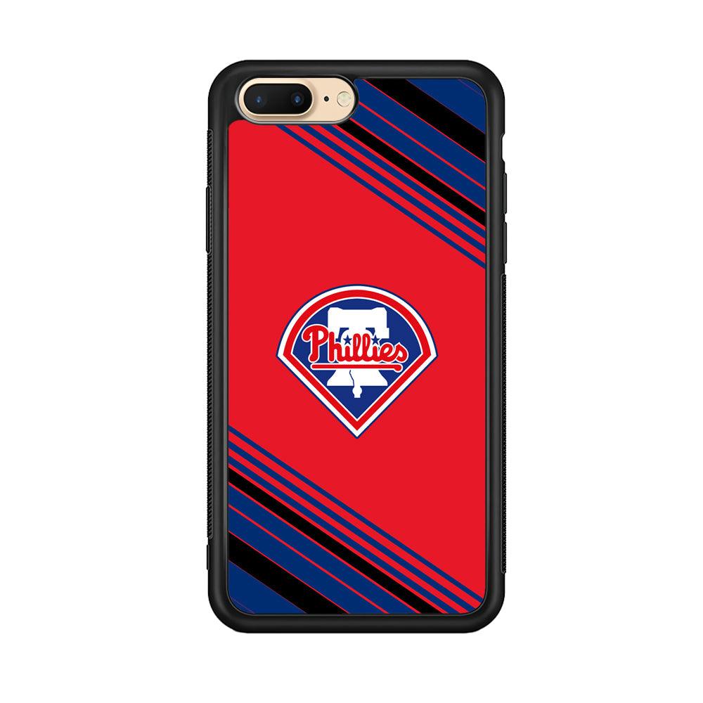 Philadelphia Phillies Increase The Beat iPhone 7 Plus Case-Rubber Black (2D Case)-Oxvistore