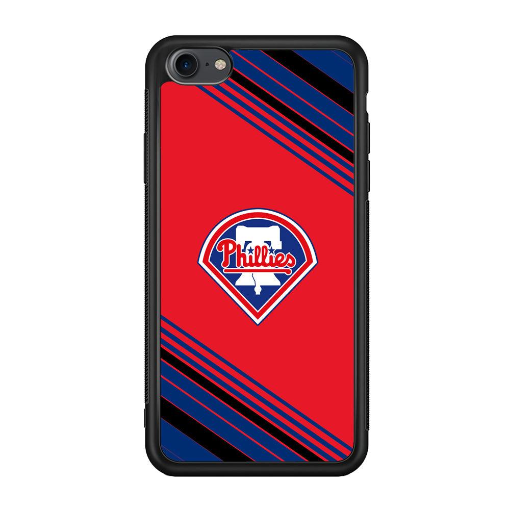 Philadelphia Phillies Increase The Beat iPhone 7 Case-Rubber Black (2D Case)-Oxvistore