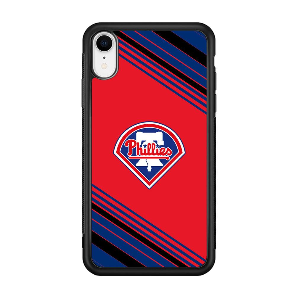 Philadelphia Phillies Increase The Beat iPhone XR Case-Rubber Black (2D Case)-Oxvistore