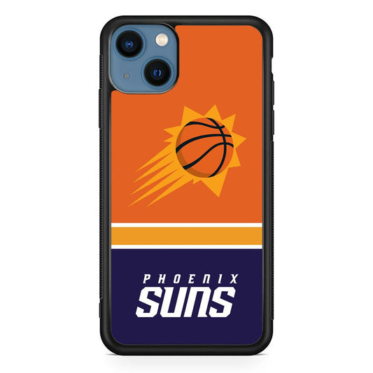 Phoenix Suns Rise of Eternal Light iPhone 15 Case-Rubber Black (2D Case)-Oxvistore