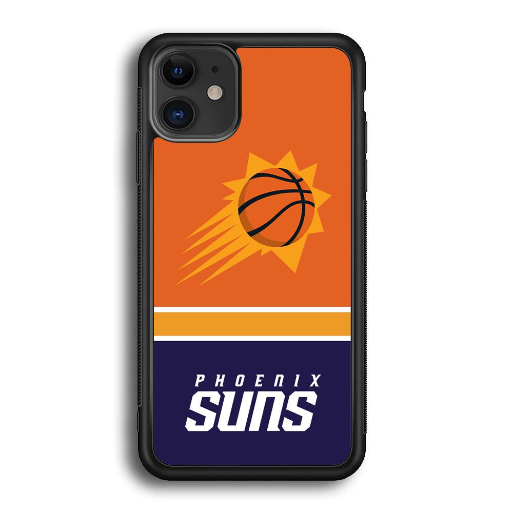 Phoenix Suns Rise of Eternal Light iPhone 11 Case-Rubber Black (2D Case)-Oxvistore