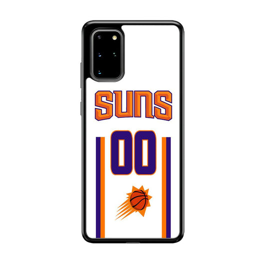 Phoenix Suns White Zero Jersey Samsung Galaxy S20 Plus Case-Rubber Black (2D Case)-Oxvistore