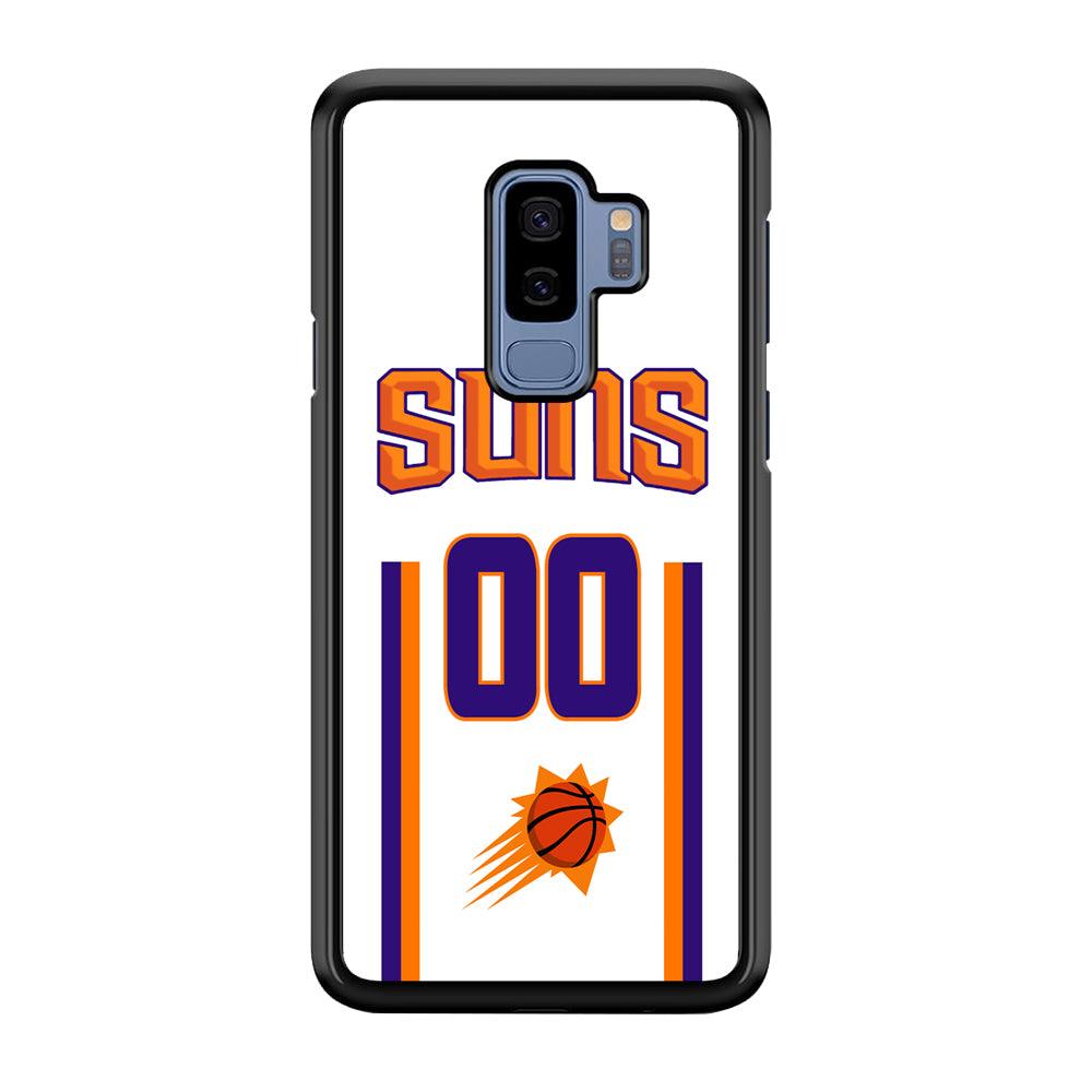 Phoenix Suns White Zero Jersey Samsung Galaxy S9 Plus Case-Rubber Black (2D Case)-Oxvistore