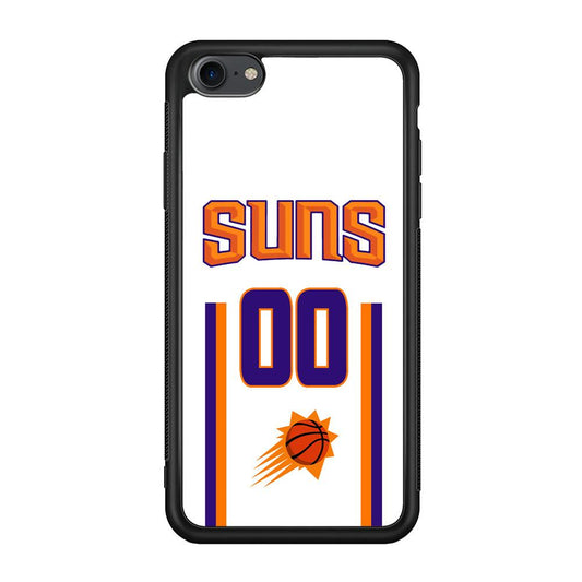 Phoenix Suns White Zero Jersey iPhone 7 Case-Rubber Black (2D Case)-Oxvistore