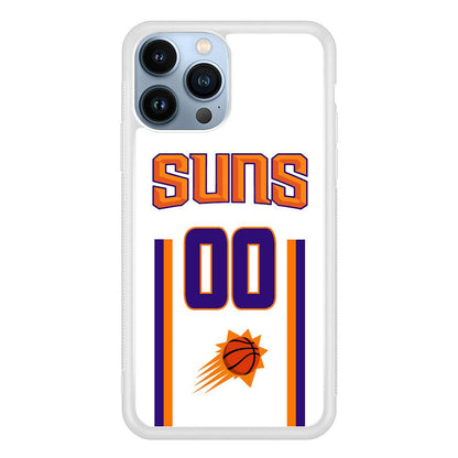 Phoenix Suns White Zero Jersey iPhone 14 Pro Max Case-Oxvistore