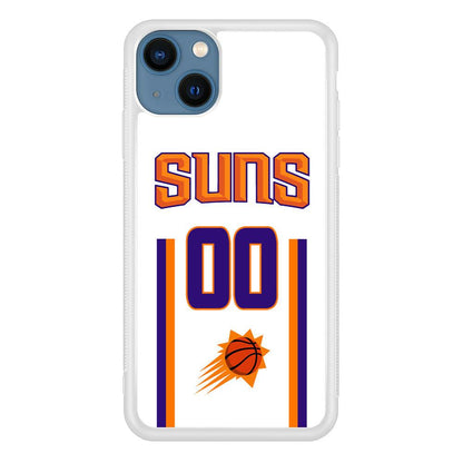 Phoenix Suns White Zero Jersey iPhone 15 Plus Case-Oxvistore