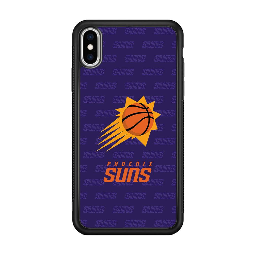 Phoenix Suns a Lot of Passion iPhone X Case-Rubber Black (2D Case)-Oxvistore