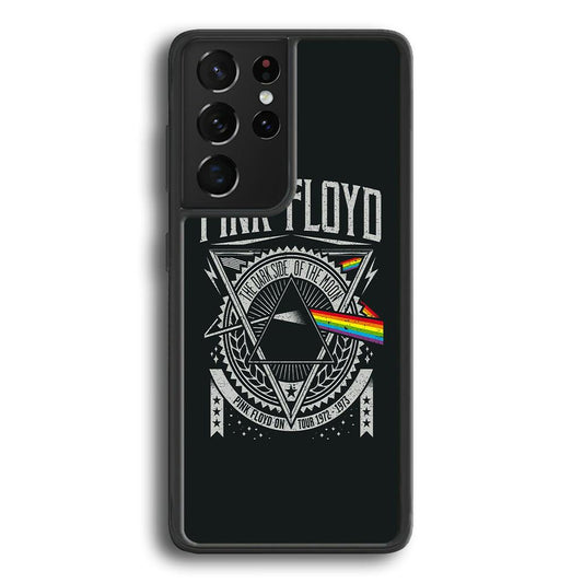 Pink Floyd The Dark Side of The Moon Samsung Galaxy S23 Ultra Case-Rubber Black (2D Case)-Oxvistore