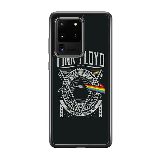 Pink Floyd The Dark Side of The Moon Samsung Galaxy S20 Ultra Case-Rubber Black (2D Case)-Oxvistore