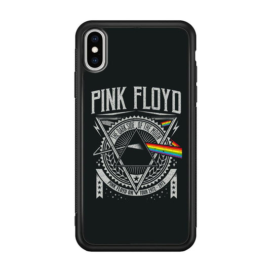 Pink Floyd The Dark Side of The Moon iPhone Xs Max Case-Rubber Black (2D Case)-Oxvistore