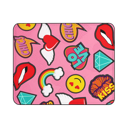 Pink Girly Pop Art Mouse Pads