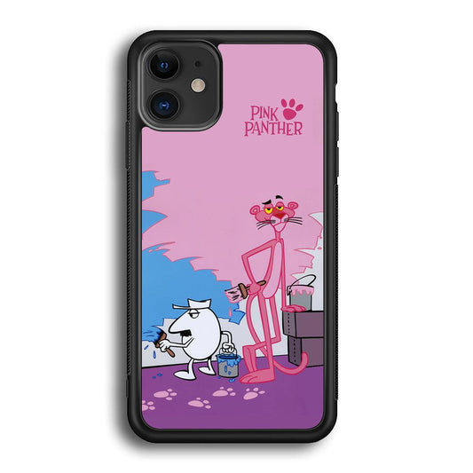 Pink Panther Good Choice of Color iPhone 11 Case-Rubber Black (2D Case)-Oxvistore
