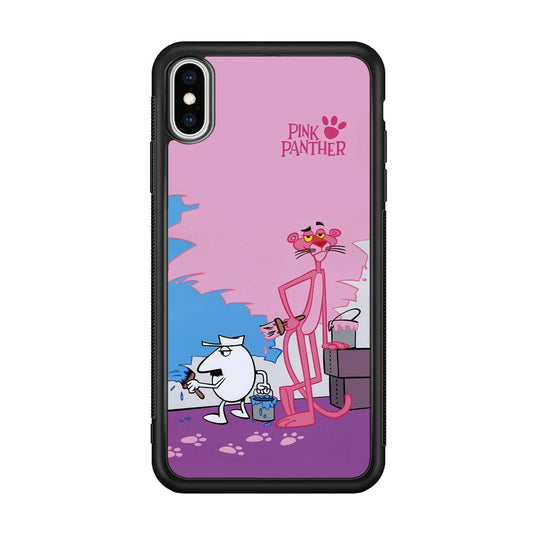 Pink Panther Good Choice of Color iPhone X Case-Rubber Black (2D Case)-Oxvistore