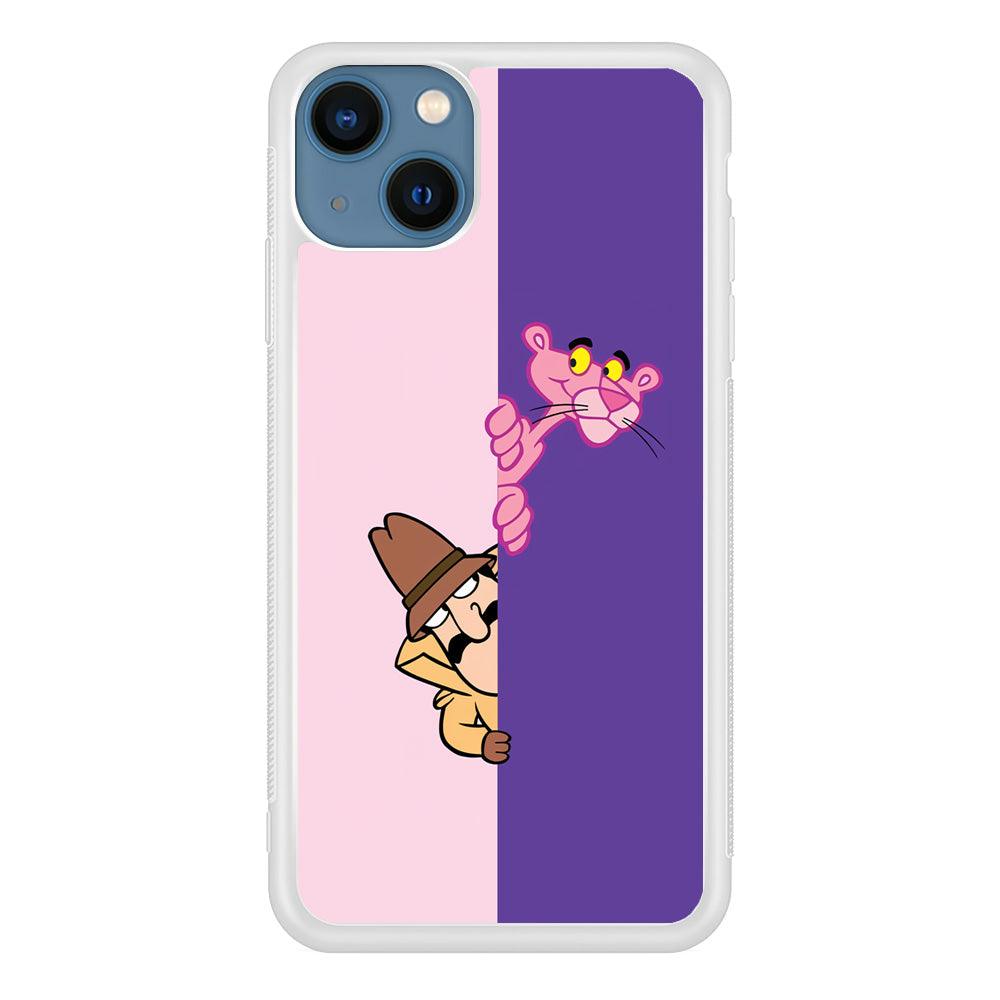 Pink Panther Hide and Seek with Detective iPhone 15 Plus Case-Oxvistore