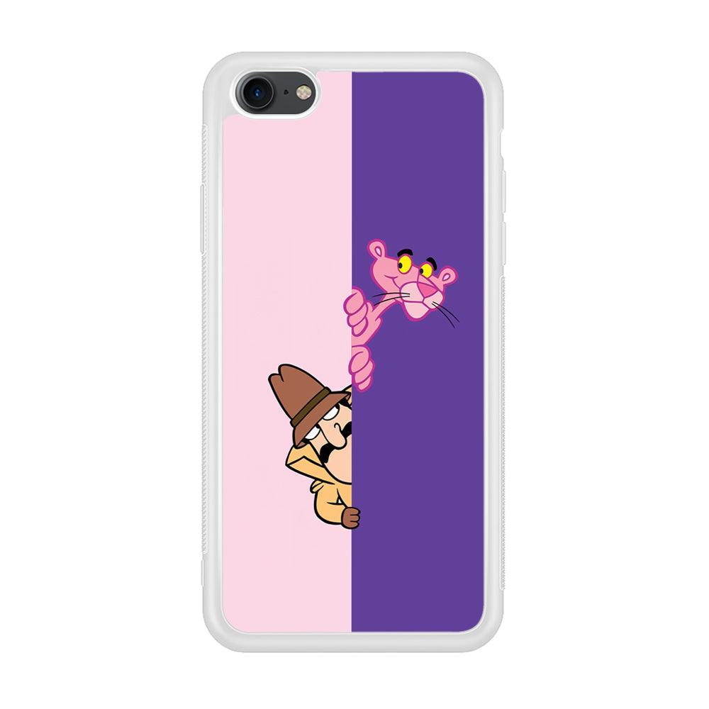 Pink Panther Hide and Seek with Detective iPhone 8 Case-Oxvistore