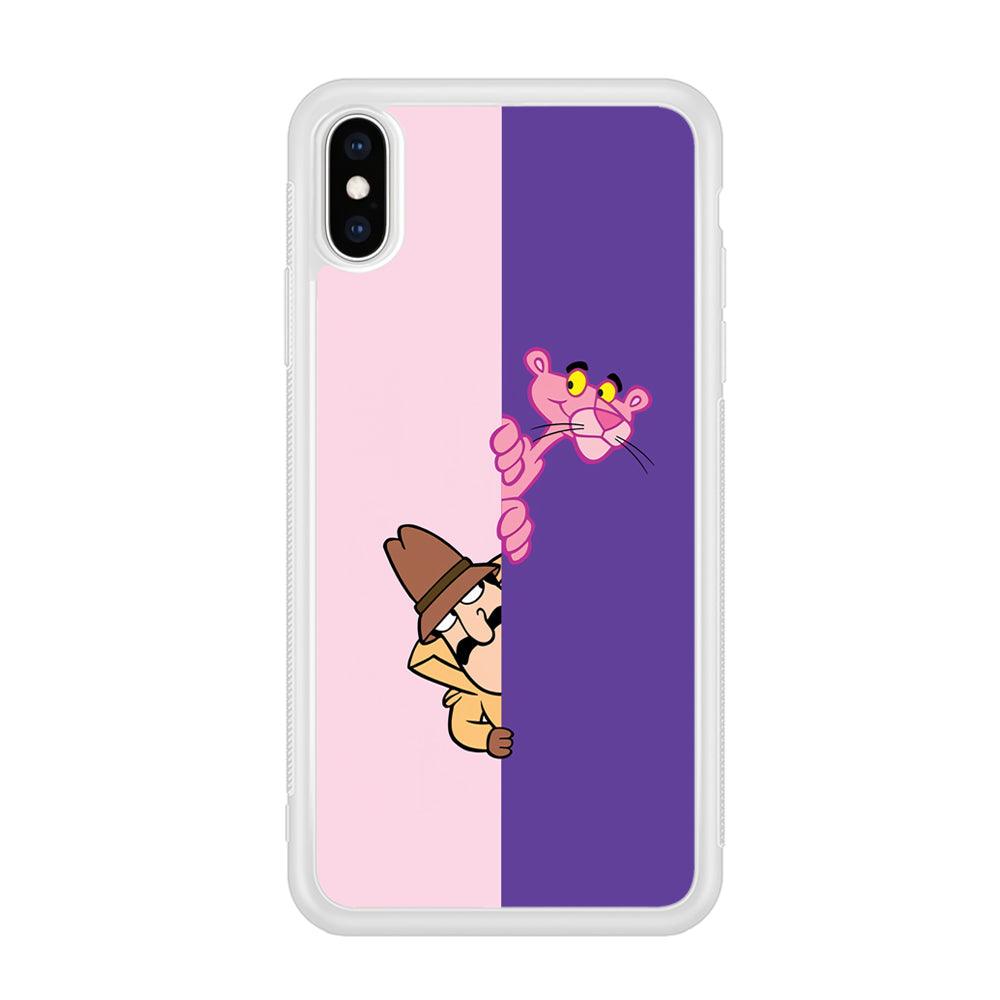 Pink Panther Hide and Seek with Detective iPhone Xs Max Case-Oxvistore