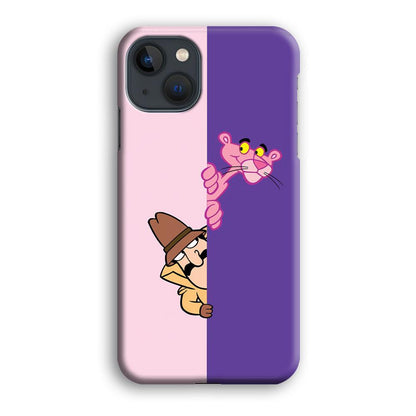 Pink Panther Hide and Seek with Detective iPhone 14 Plus Case-Oxvistore