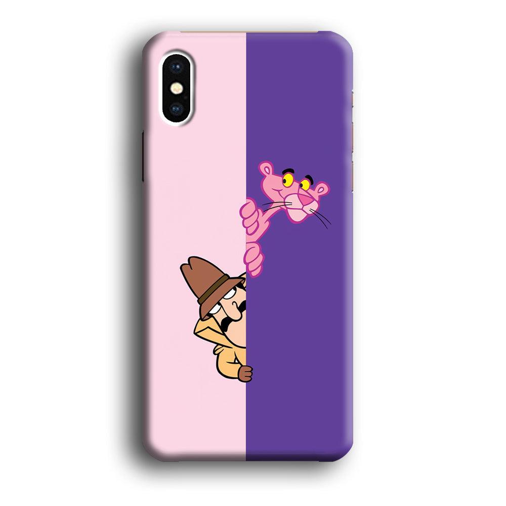 Pink Panther Hide and Seek with Detective iPhone Xs Max Case-Oxvistore