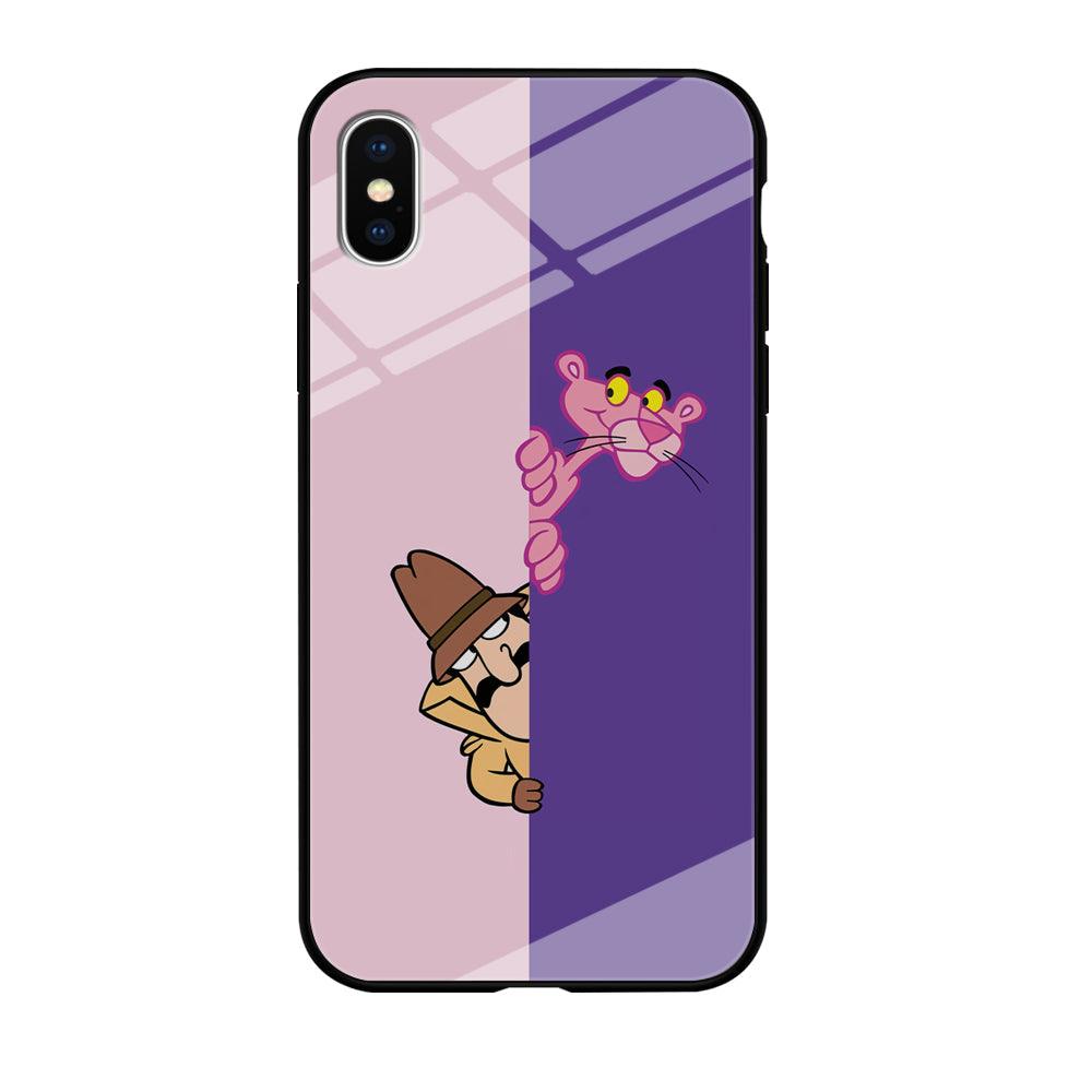 Pink Panther Hide and Seek with Detective iPhone Xs Max Case-Oxvistore