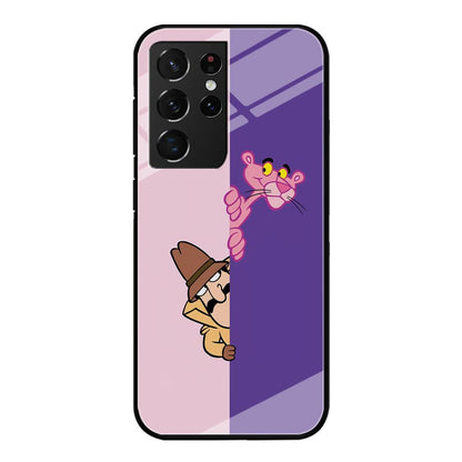 Pink Panther Hide and Seek with Detective Samsung Galaxy S21 Ultra Case-Oxvistore