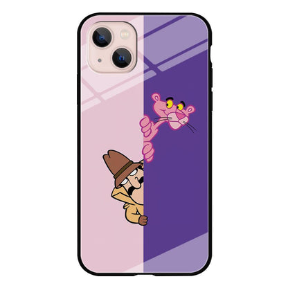 Pink Panther Hide and Seek with Detective iPhone 14 Plus Case-Oxvistore