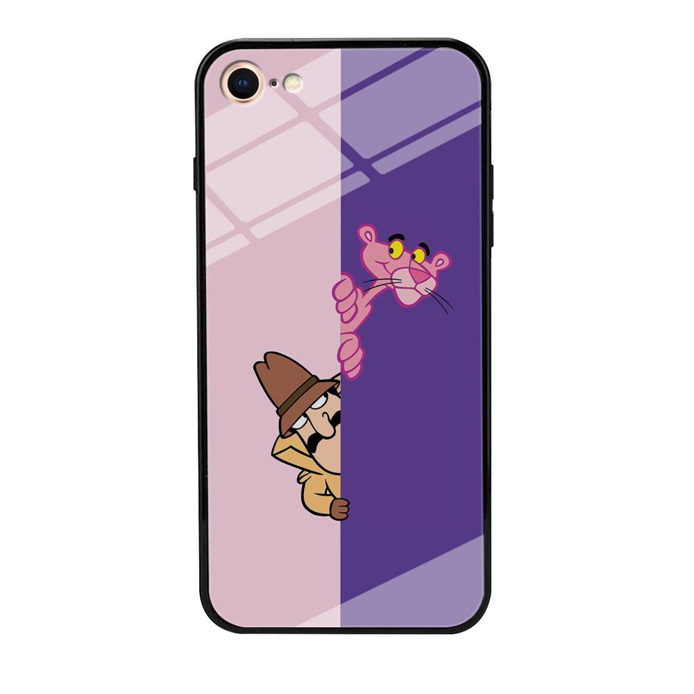 Pink Panther Hide and Seek with Detective iPhone 8 Case-Oxvistore