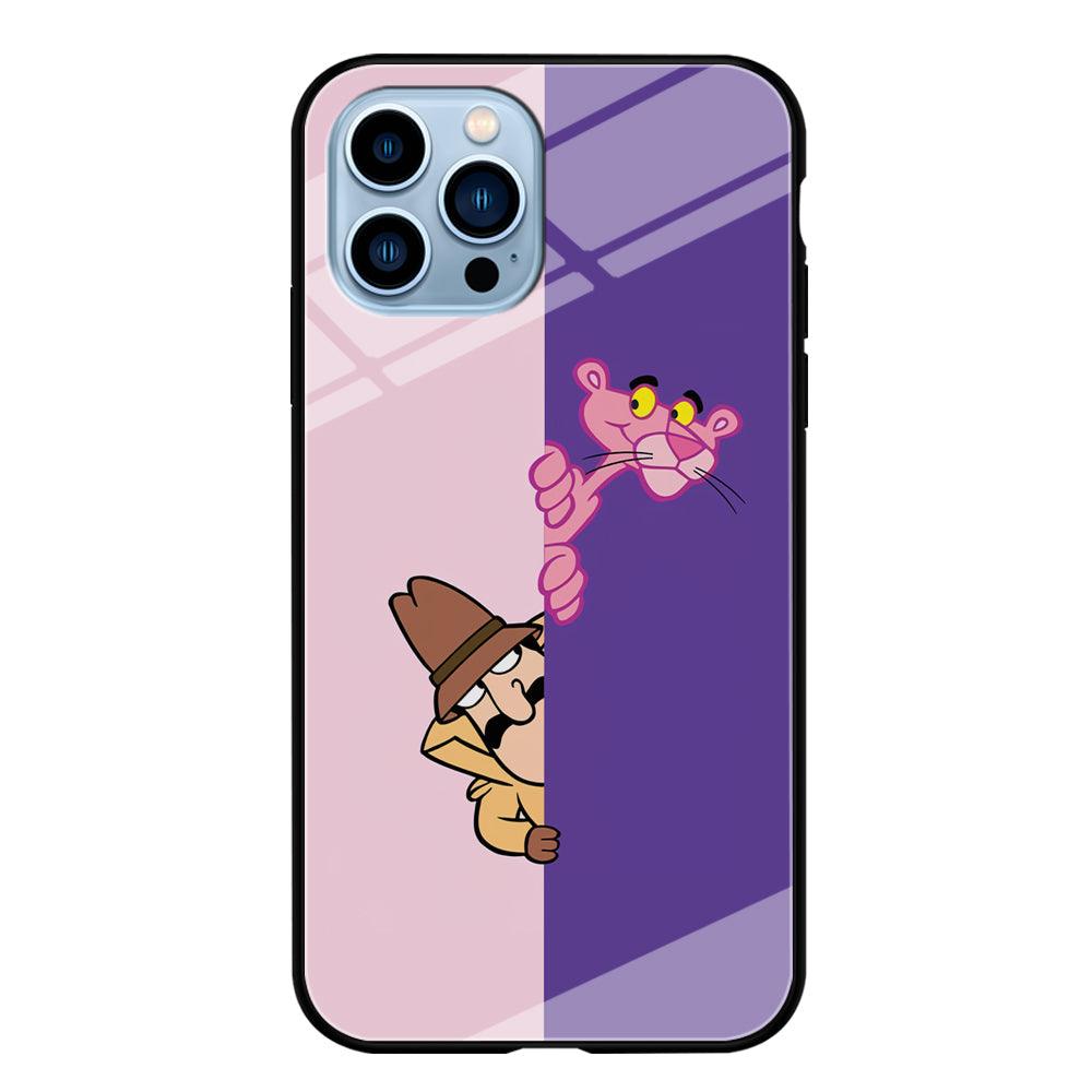 Pink Panther Hide and Seek with Detective iPhone 15 Pro Case-Oxvistore