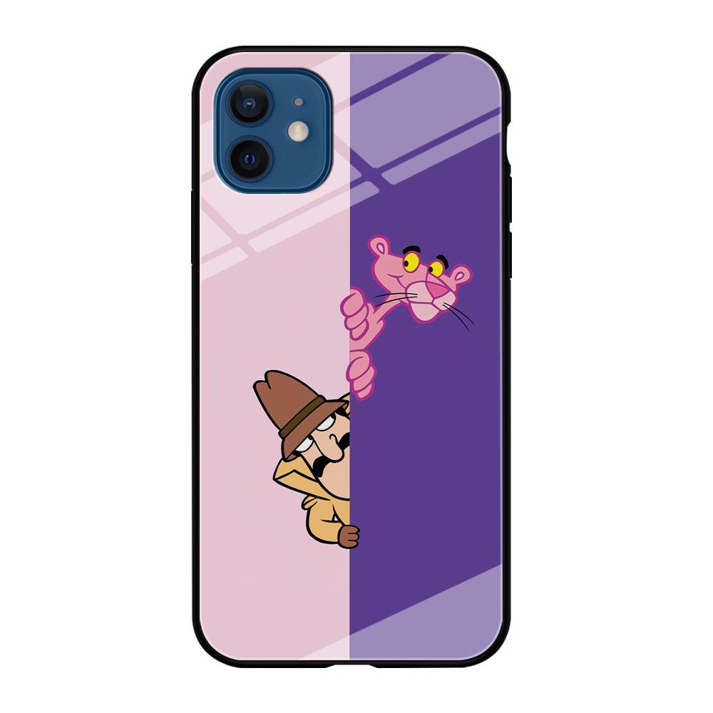 Pink Panther Hide and Seek with Detective iPhone 12 Case-Oxvistore