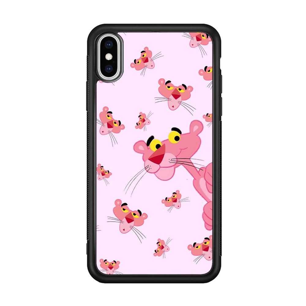 Pink Panther Look at The Situation iPhone X Case-Rubber Black (2D Case)-Oxvistore
