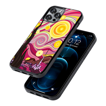 Pink Starry Night Van Gogh 2D Rubber Phone Case